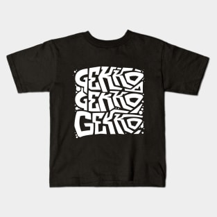 Triple Gekko (White) Kids T-Shirt